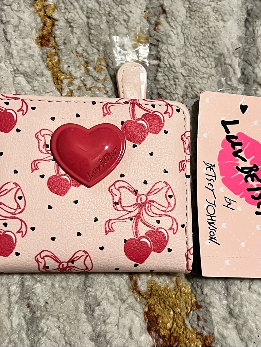 Luv Betsey Pink Heart Mini Wallet